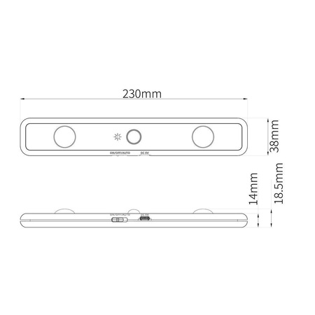 Lampka Podszafkowa Tony 3CCT 23cm (EKB1393) - Eko-Light