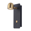 SCONCE LED LIGHT 2,5W 3000K METAL-ALUMINIUM BLACK-BRASS (23038 Zambelis) - Zambelis