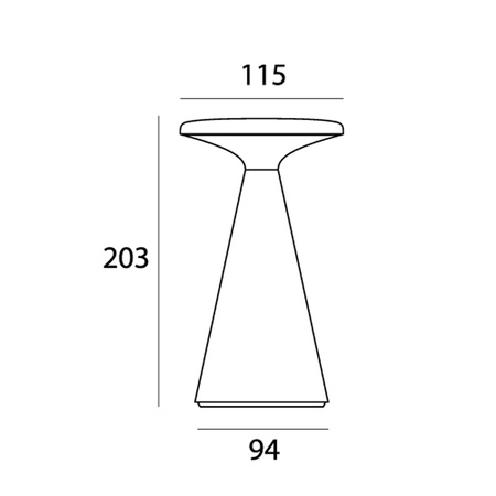MAXLIGHT T0063 LAMPA STOŁOWA FUNGHI CZARNA IP44