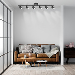 LAMPA SPOT 6xGU10 CZARNA VOLO - Syntron