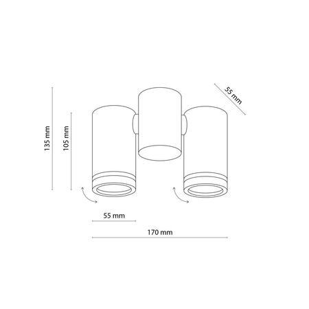 Lampa sufitowa JET BLACK 2 (4539) - TK Lighting