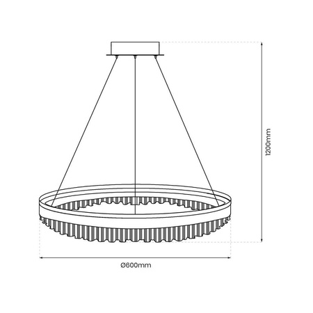 Lampa wisząca w stylu glamour PRECIOSA 52W LED (ML0999) - Milagro