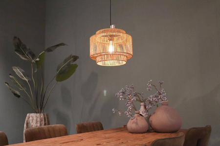 Lampa wisząca Boho papierowa 38x38x128cm (55697-017) - DIJK