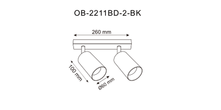 REN LISTWA CZARNA/BLACK (OB-2211BD-2-BK) - Zuma Line