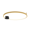 CEILING LED LIGHT 24W 3000K ALUMINIUM-SILICON,BLACK-GOLD RING (23096 Zambelis) - Zambelis