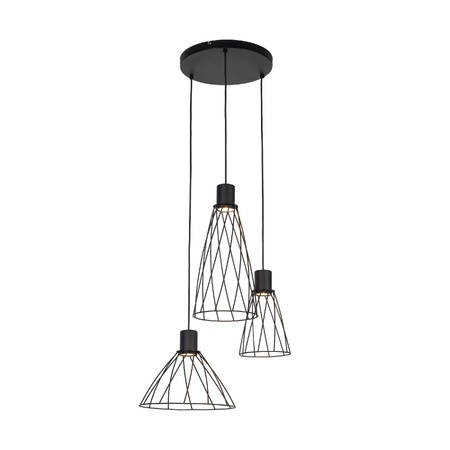 Lampa wisząca MODESTO BLACK 3 KOŁO (10187) - TK Lighting