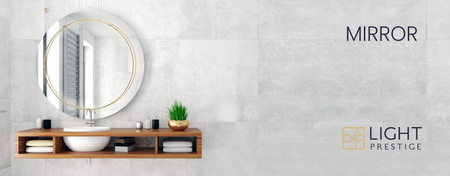 Lampa wisząca MIRROR duża złota (LP-999/1P L GD) - Light Prestige