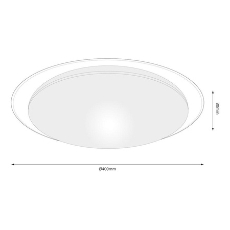 Plafon SONIC 24W LED Ø400 mm (ML6409) - Milagro