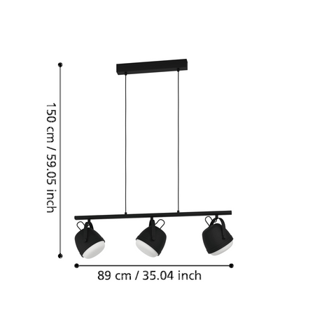 Lampa wisząca UPANEMA czarna (390046) - EGLO