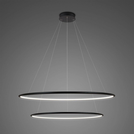 Lampa Ledowe Okręgi No.2 czarna 80cm 4k (LA074/P_80_in_4k_black) - ALTAVOLA DESIGN