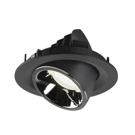 NUMINOS® GIMBLE M, oprawa sufitowa wpuszczana czarna/chromowana 3000 K 40° (1005944) - SLV