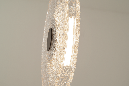 PENDANT LED LIGHT 8W 3000K METAL-GLASS, BLACK-CLEAR GLASS (23073 Zambelis) - Zambelis