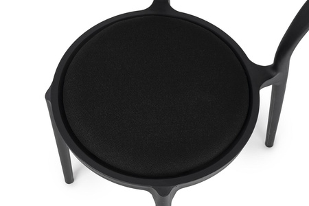 Krzesło SLIM czarne - polipropylen,  tkanina (PP-134A.BLACK) - King Home
