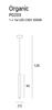 Lampa wisząca Organic I kol. czarny (P0203) Maxlight - żyrandol