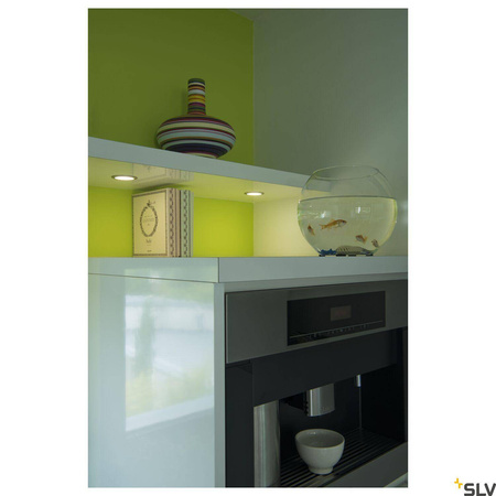 DL 126, lampa wpuszczana, LED, 3000K, okrągła, metal szczotkowany, 2,8 W, ze sprężynami piórowymi (112225) - SLV