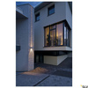 OUT-BEAM, lampa ścienna outdoor, LED, 3000K, beam up/flood down, srebrnoszara, IP44 (229664) - SLV