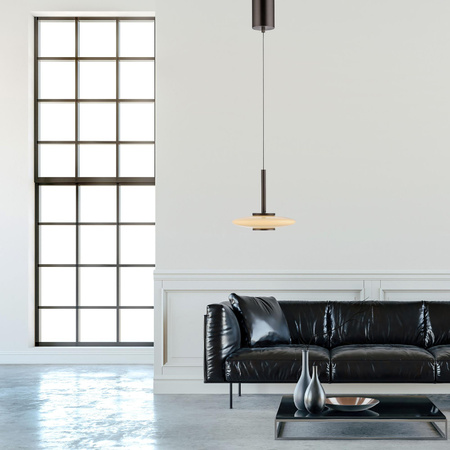 Ściemnialna lampa wisząca z płynną regulacją wysokości PURE VITRUM CIEMNOMETALOWO-BRĄZOWY (2053-34) - Paul Neuhaus