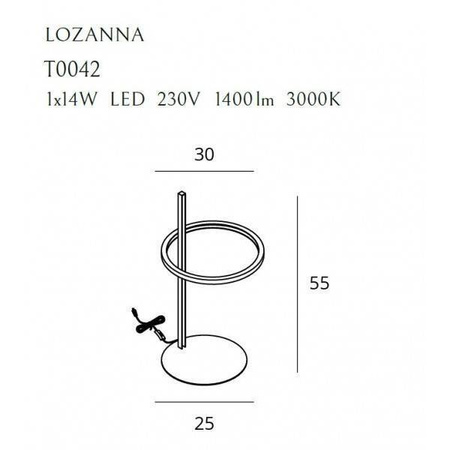 Lampa biurkowa LOZANNA (T0042) - MAXlight