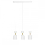 SUPURU 3L biała potrójna lampa sufitowa z mosiądzem (SUL331P0) - Ummo