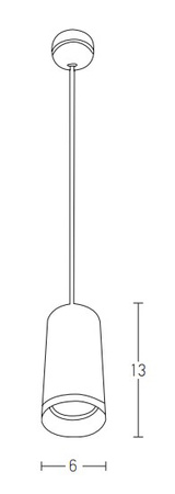 PENDANT SPOT LIGHT LED 9W BLACK (S063-40 Zambelis) - Zambelis