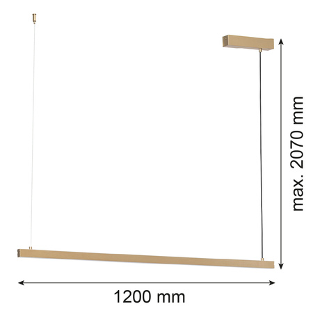 Lampa wisząca led pojedyczna, świecącą góra-dół MIAMI (8836) - Argon