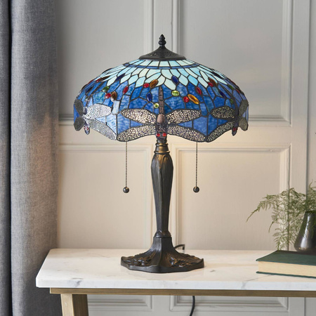 Lampa Stołowa Dragonfly blue (64089) Tiffany