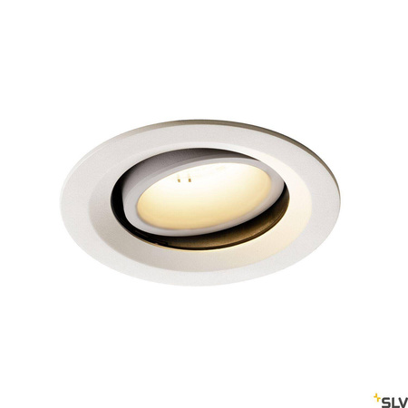 NUMINOS® MOVE DL M, wewnętrzna oprawa sufitowa wpuszczana LED, biała/biała 3000 K 40° obrotowa i pochylana (1003593) - SLV