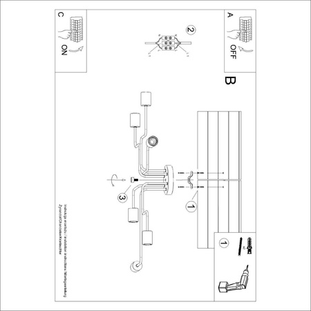 Żyrandol TIMBO 6 czarny (SL.1670) - Sollux Lighting