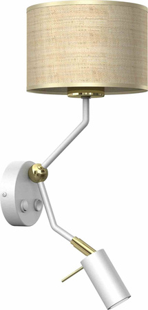 Kinkiet MARSHALL WHITE / RATTAN (MLP7483) - Milagro