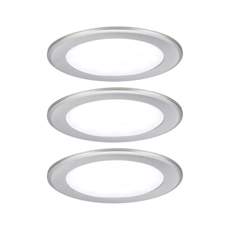 Zestaw opraw meblowych do wbudowania EBL SET 3x2,5W 3x180lm 3000K 12V  żelazo szczotkowane / tworzywo sztuczne (PL93116) - PAULMANN
