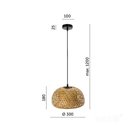 Lampa wisząca BOHO BAKU S 1xE27 Kobi Design (002160KOB) - KOBI LIGHT