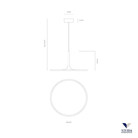 Lampa Wisząca HALO Ø 61 cm (0004.31) - Vivida