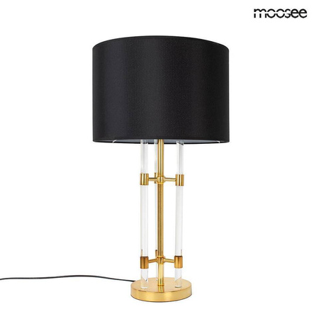 Elegancka lampa stołowa MOXY złota / czarna (MSE1501100401) - Moosee