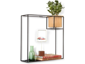 UMBRA półka CUBIST LARGE czarna - metal, drewno (470754-427) - Umbra