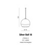 Lampa wisząca Silver Ball 18 (AZ0731) - Azzardo - żyrandol