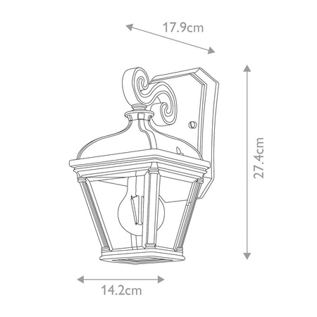 Kinkiet zewnętrzny Bayview (BAYVIEW-2S-BK) - Elstead Lighting