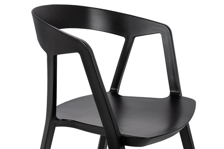 Krzesło VIBIA czarne - polipropylen (210-APP.BLACK) - King Home