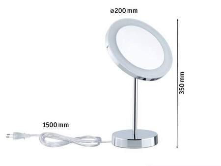 Lusterko kosmetyczne MASUA LED 4W 2700/4000/6500K +wyłącznik IP44 230V chrom / metal (PL71150) - PAULMANN