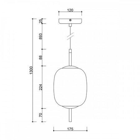 EPLI MINI biała sufitowa lampa wisząca (EM0111P0) - Ummo