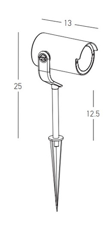 OUTDOOR SPIKE LIGHT LED 12W GRAPHITE (E285 Zambelis) - Zambelis