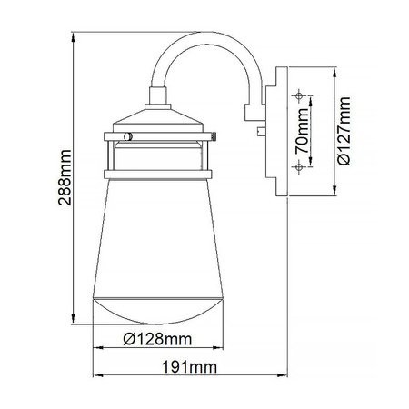 Kinkiet zewnętrzny Lyndon (KL-LYNDON2-S-AZ) - Elstead Lighting