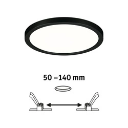 Panel Areo VariFit 4000K 175mm Cz 13W 230V czarny (PL79963) - PAULMANN