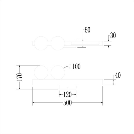 Kinkiet Magnet 13W+2xG9 3000/4000K Czarny (ML1138) - Milagro