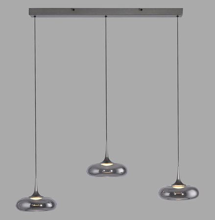 Ściemnialna lampa wisząca z płynną regulacją wysokości POSH SZARA (15693-15) - Paul Neuhaus