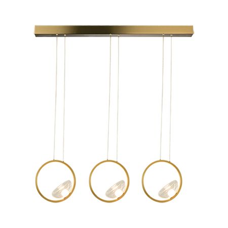 LINE LED LIGHT 21W 3000K ALUMINIUM-GLASS GOLD (23029 Zambelis) - Zambelis