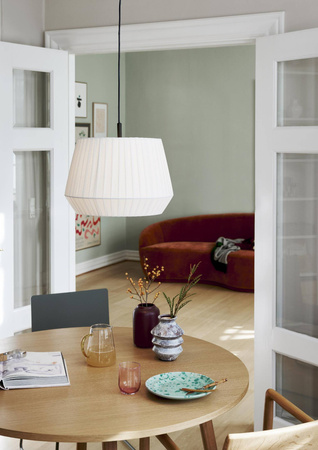 Lampa wisząca z bawełnianym abażurem DICTE Nordlux E27 60W Tekstylia Biały