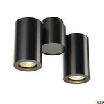 ENOLA_B, lampa ścienna i sufitowa, dwupunktowa, QPAR51, kolor czarny, maks. 100 W (151830) - SLV