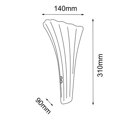 Kinkiet Petalo - Patyna mat-złoty (310 mm)   (8795) - Amplex