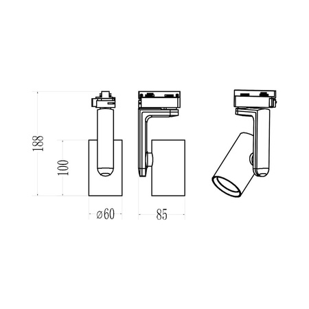 Oprawa Timor Track Czarny 1xGU10 (ML2285) - Milagro
