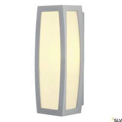 MERIDIAN BOX, lampa ścienna outdoor, TC-(D,H,T,Q)SE, IP54, srebrnoszara, maks. 20W, z czujnikiem (230084) - SLV